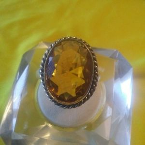925 Sterling Silver Citrine Ring